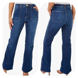 Democracy Ab Technology Jeans Size 12 Skyrise Booty Lift Itty Bitty Bootcut Blue